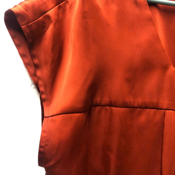 Women’s Attention Size XL Sleeveless Orange Blouse - Picture 3 of 6